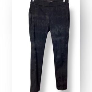 Eileen Fisher Black Fresco Slim Straight Pants split hem flat front